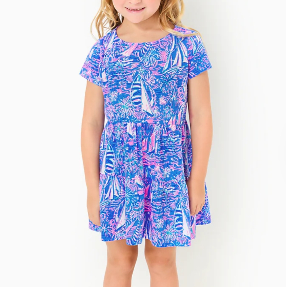 Lilly Pulitzer Mini (girls) Geanna Swing Dress It's a Sailabration